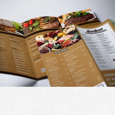 A3 Folded Menu 