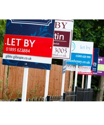 Estate Agents Boards in use