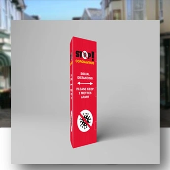 Bollard Covers - 2 Metre Apart Social Distancing 