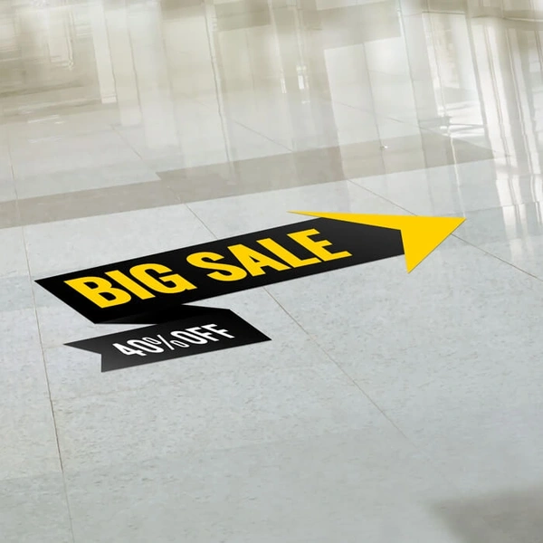 Vinyl Floor Sticker Custom Cut