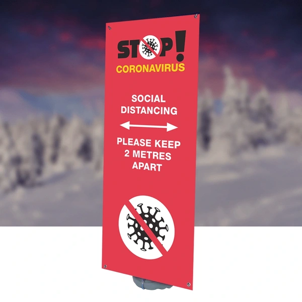 Social Distancing Outdoor Bannerstand