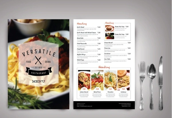 A4 Flat Menu