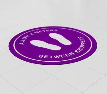 Allow 2m Apart Floor Stickers