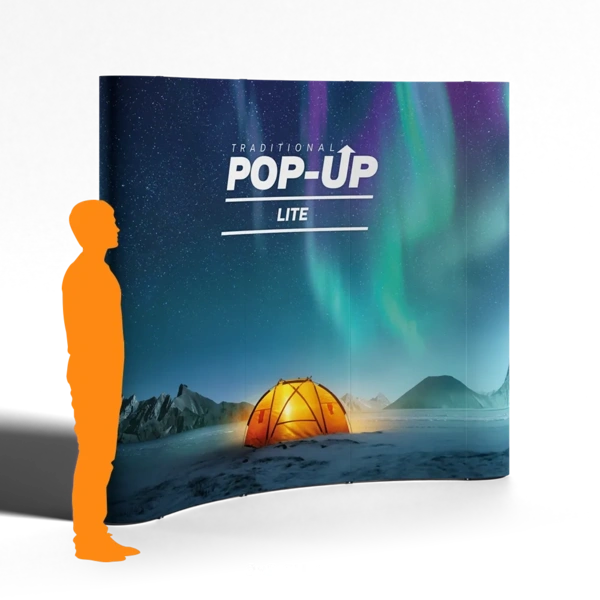 Traditional - Pop - Up - Lite - Curved - 3x3 1